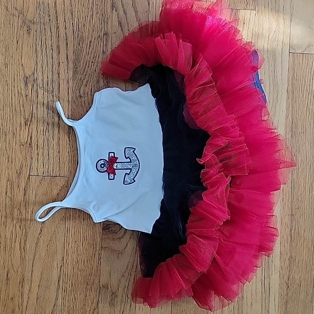 Baby Tulle Anchor Dress — 3-6 months